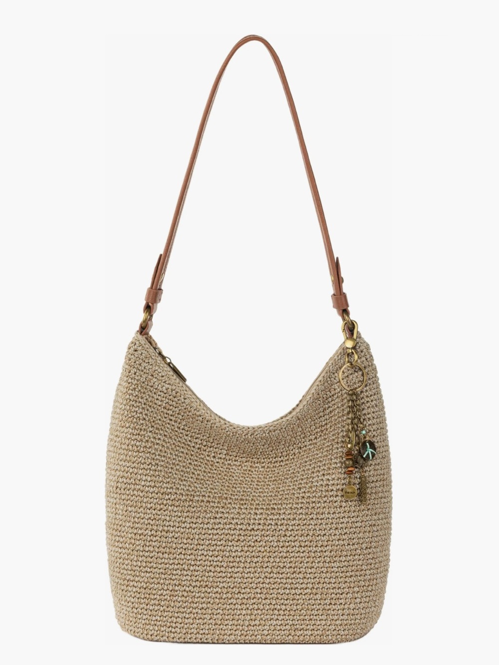 The Sak Sequoia Crochet Hobo Bag New Without Tag 🏷️ Bamboo Static